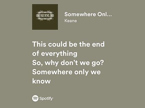 Somewhere Only We Know Spotify, Somewhere Only We Know, Text Bubble, Spotify Lyrics, Favorite Lyrics, I Love Music, Song Quotes, Song Lyrics, Writers