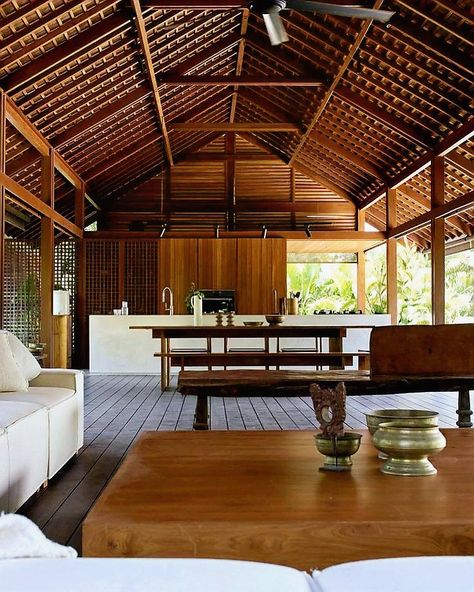 Thai Villa, Bali Architecture, Tropical House Design, Malibu Beach House, Bali Lombok, Tropical Architecture, Tropical House, Installation Design, Thai Style