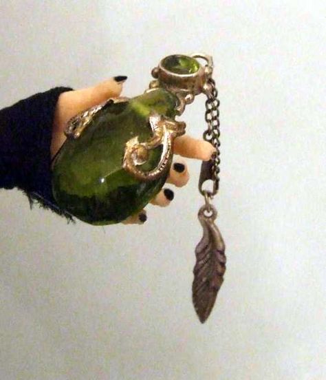 green potion bottle, could attach it to a belt Green Potion, The Witches Of Oz, Larp Props, Fairy Shoes, Fantasy Wizard, Fairy Clothes, Altered Bottles, Fairytale Fantasy, Wiccan Spells