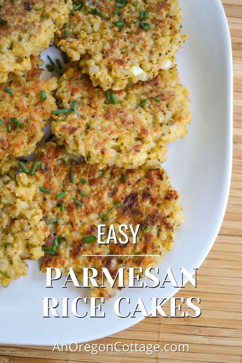 Rice Patty Recipes, Ways To Use Leftover Rice, Leftover Rice Ideas, Rice Cakes Recipe, Rice Patties, Rice Recipes Side, College Dinners, Parmesan Rice, Leftover Rice Recipes