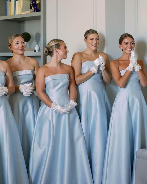 All Posts • Instagram Powder Blue Bridesmaid Dress, Powder Blue Gown, Dress With Gloves, Blue Bridesmaid Dress, Bridesmaid Style, Blue Bridesmaids, Women Wedding Guest Dresses, Wedding Bridesmaid Dresses, Bridal Gown