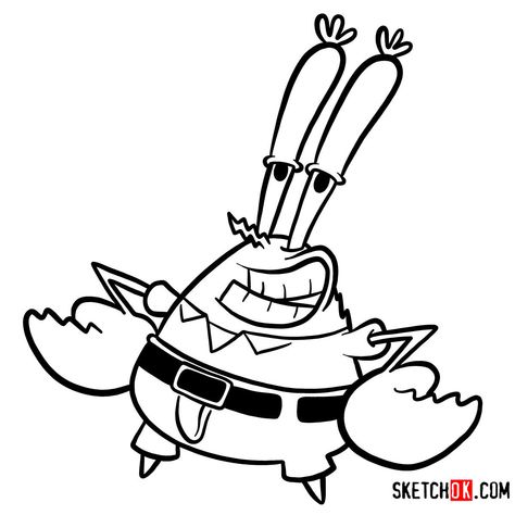 4 (1) Step-by-step drawing guide of Eugene Harold Krabs (Mr. Krabs) From: SpongeBob SquarePants series; Steps: 9.   Step 01 Step 02 Step 03 Step 04 Step 05 Step 06 Step 07 Step 08 Step 09 Please leave 5 stars if you liked this tutorial Click on a star to rate it! Submit Rating Average ... Read more Mr Krabs Tattoo, Mr Krabs Drawing, Krusty Krab, Small Black Tattoos, Spongebob Tattoo, Spongebob Coloring, Crab Painting, Spongebob Painting, Spongebob Drawings