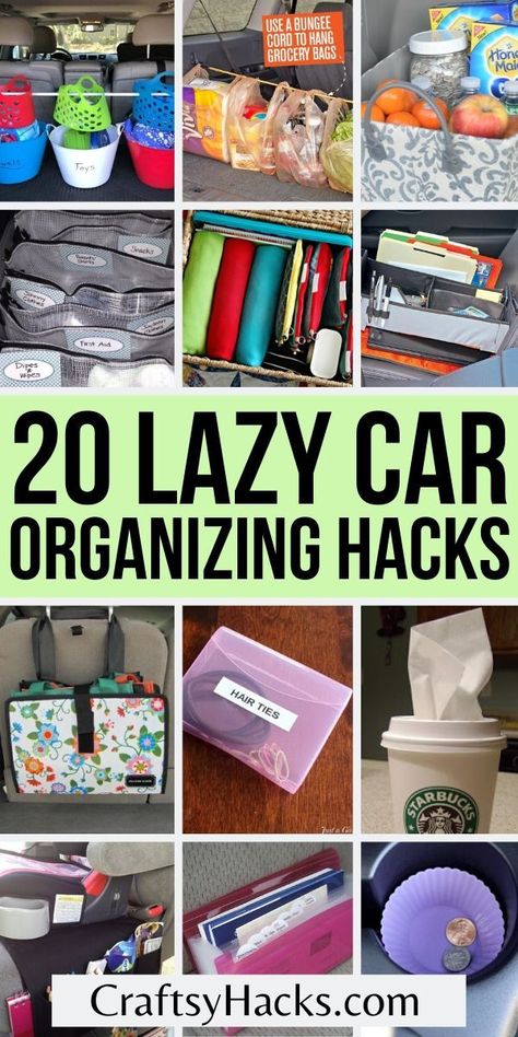 Car Organization Hacks, Car Organizing, Desk Organization Tips, Car Snacks, Truck Organization, Car Caddy, Paper Clutter Organization, Snack Organizer, Clean Car