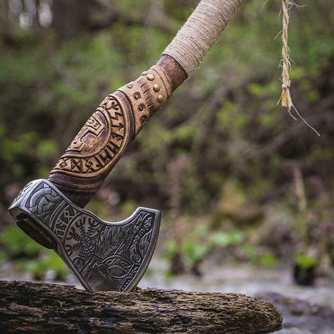 Viking Beard, Bracelet Viking, Anniversary Gifts For Him, Hammers, Leather Sheath, Axes, Blacksmithing, Bushcraft, Hand Forged