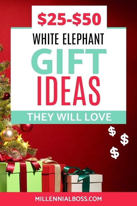 The Best White Elephant Gift Ideas under $25 or $50 Chinese Gift Exchange, Unique White Elephant Gifts, Yankee Swap Gift, White Elephant Gift Ideas, Elephant Gift Ideas, Best White Elephant Gifts, White Elephant Party, Swap Gifts, Christmas Gift Exchange