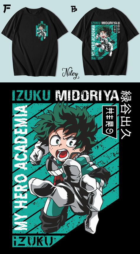 Unique Anime T-shirt & Sweater Design For Anime Lover :: Behance My Hero Academia Tshirt, Anime Typography Design, Tutorial Graphic Design, Anime T Shirt Design, Japan Cartoon, My Hero Academia Anime, T-shirt Print Design, T Shirt Design Template, Shirt Logo Design