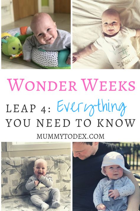 Baby Leaps, 4 Month Old Baby Activities, Wonder Weeks Leaps, 4 Month Sleep Regression, Wonder Weeks, 4 Month Old Baby, 4 Month Baby, Baby Activities, 4 Month Olds