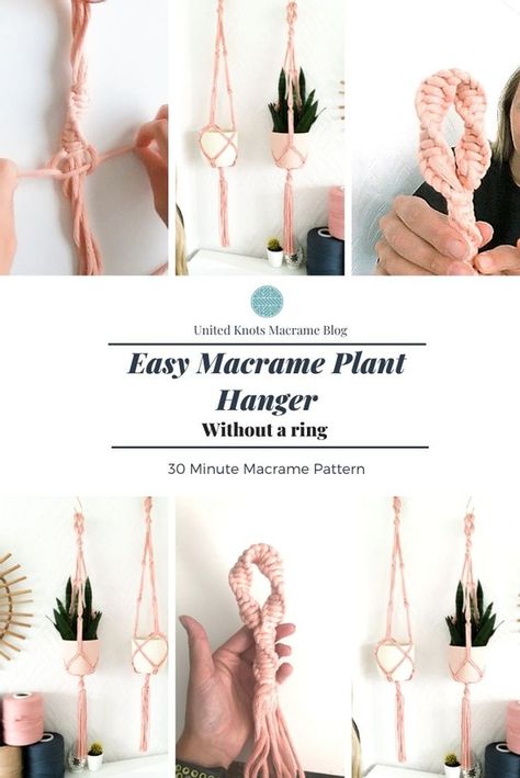 Macrame Plant Hanger Free, Diy Macrame Plant Hanger Pattern, Macrame Plant Hanger Tutorial, Free Macrame Patterns, Macrame Plant Hanger Patterns, Simple Macrame, Macrame Hanging Planter, Macrame Supplies, Diy Macrame Plant Hanger