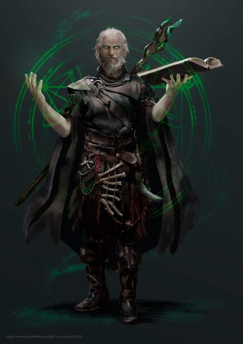 Dnd Occultist, Great Old One Warlock, Fantasy Necromancer, Wizard Rpg, Warlock Dnd, Fantasy Wizard, Dungeons And Dragons Classes, Gothic Fantasy Art, Dnd Art