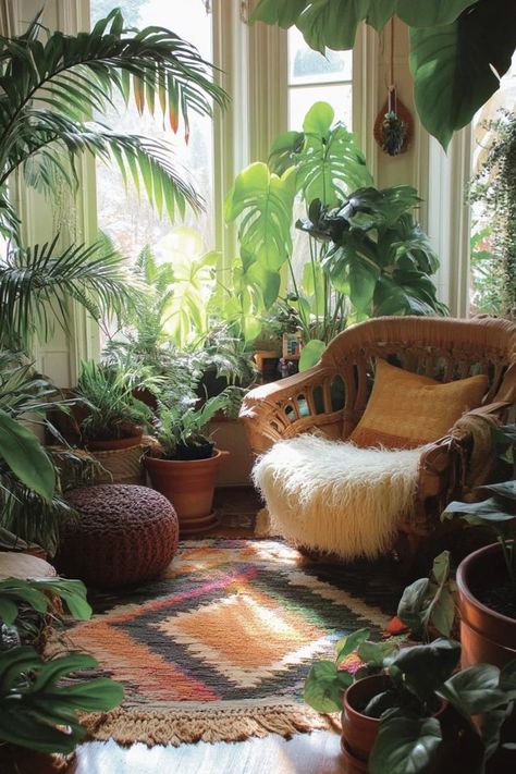 "Bring the outdoors in with an Urban Jungle Living Room! 🌿🛋️ A great way to combine modern decor with lush greenery. 🌿✨ #PlantDecor #LivingRoomStyle #UrbanJungleInspiration" Urban Jungle Living Room, Jungle Living Room, Urban Jungle Interior, Tranquil Bedroom, Jungle Room, Decor 2024, Coastal Chic, Diy Garden Projects, Living Room Style