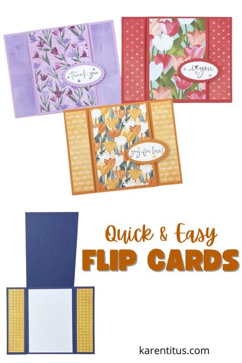 Card Making Folds Ideas, Quick Easy Cards To Make, Front Flip Fold Cards, Flap Fold Card, Free Card, Mass Produced Handmade Cards, Easy Fancy Fold Cards, Card Crafting Ideas, Handmade Card Templates