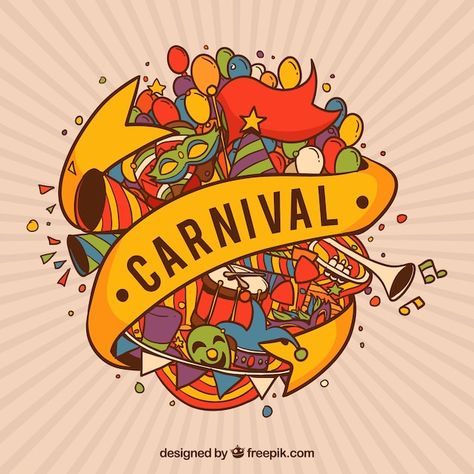 Colorful creative carnival background | Free Vector #Freepik #freevector #carnival-background #parade #party-mask #carnaval-background Carnival Design, Carnival Background, Print Design Template, Carnival Posters, Event Logo, Carnival Themes, Holiday Background, Cultural Events, Logo Illustration