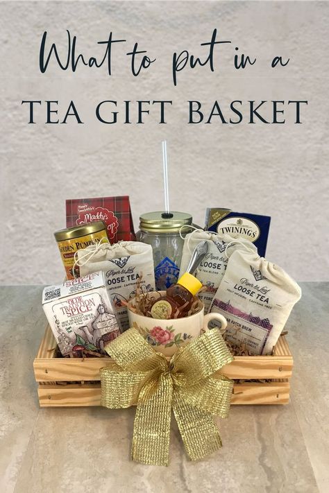 Tea gift basket Tea Lovers Gift Basket, Business Gift Baskets, Tea Gift Basket, Personalized Gift Basket, Theme Baskets, Homemade Gift Baskets, Teacher Gift Baskets, Best Gift Baskets, Tea Gift Box