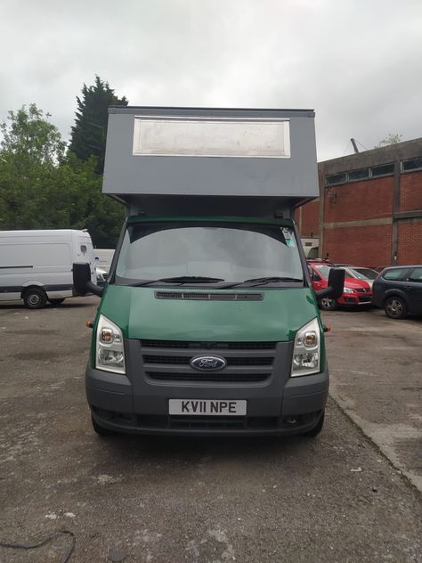 Luton Van Conversion, Clothes Cupboard, Ikea Mattress, First Fleet, Campervan Conversion, Porthole Window, Kitchen Surfaces, Gas Hob, Washable Paint