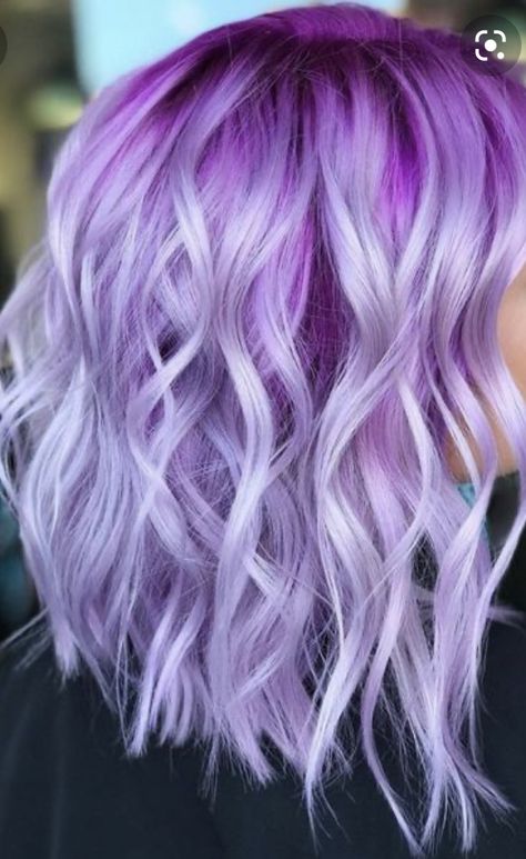 Dyed Haircuts, Purple Ombre Hair Color, Party Tips And Tricks, Purple Hair Streaks, Purple Hair Color Ombre, Haircuts To Try, Light Purple Hair, Purple Ombre Hair, Violet Pastel