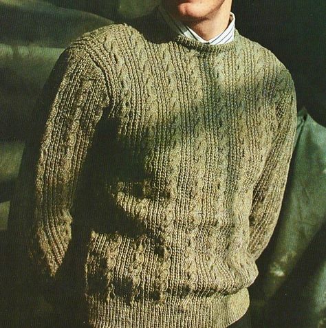 Classic 80s Knit Wear Vintage Men's Twist Rib and Cable Sweater PDF Knitting Pattern by DWCrochetPatterns on Etsy Vintage Textured Knit Sweater, Mens Knit Sweater Pattern Guys, Men’s Knitted Cardigan Pattern, Mens Sweater Knitting Pattern Free Vintage, Men’s Cable Knit Sweater Pattern, Knit Wear, Stylish Scarves, Cable Sweater, Pdf Knitting Pattern