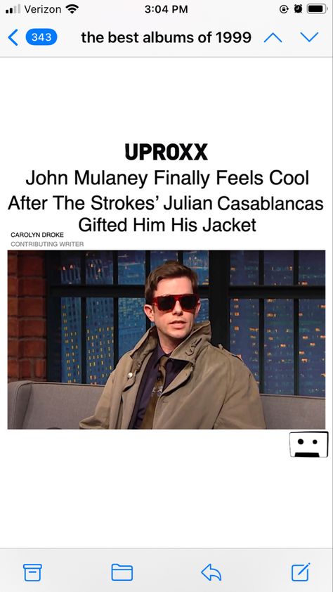 john mulaney cool jacket strokes julian casablancas John Mulaney Tumblr, John Mulaney Screencaps, Juliet Joslin Casablancas, Julian Casablancas Sunglasses, John Mulaney Memes, Julian Casablancas, John Mulaney, The Strokes, Best Albums