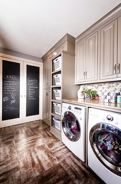 Inverness House by Nathan Taylor of Obelisk Home. ObeliskHome.com #interiors #laundry #home #interiordesign #decor Modern Farmhouse Laundry Room, Laundry Room Storage Shelves, Basement Garage, Laundry Room/mud Room, Room Organizer, Room Storage Diy, House Redo, Dream Laundry Room, Farmhouse Laundry Room