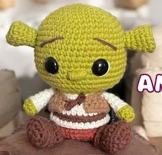 PATRONES AMIGURUMI GRATIS: PATRON GRATIS SHREK AMIGURUMI 72155 Shrek Crochet Pattern, Shrek Amigurumi, Shrek Crochet, Small Patterns, Shrek, Amigurumi Crochet, Crochet Amigurumi, Free Crochet Pattern, Free Pattern