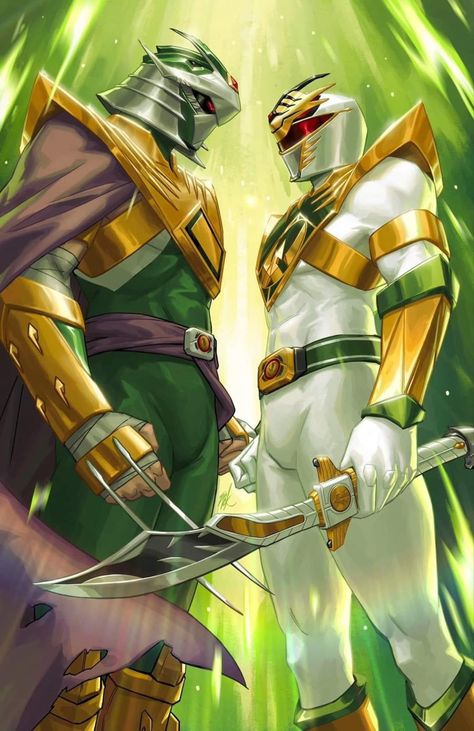 Shredder Green Ranger, Ninja Fanart, Tmnt Shredder, Hero And Villain, Power Rangers Poster, Lord Drakkon, Iron Man Fan Art, Green Power Ranger, Power Rangers Comic