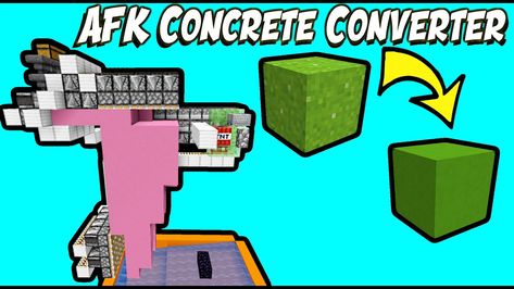 Simple & Fast AFK Concrete Maker (30 minute build) | 1.11-1.16.3 Minecraft [CHECK description] Pc Setup, Like And Share, Minecraft, Gaming