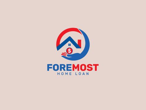 Foremost home loan logo design by Alamin hossan Loan Logo Design, Company Logo Design Ideas, Loan Company, Flat Logo, Logo Design Ideas, Financial Logo, Website Logo, Hand Logo, Company Logo Design