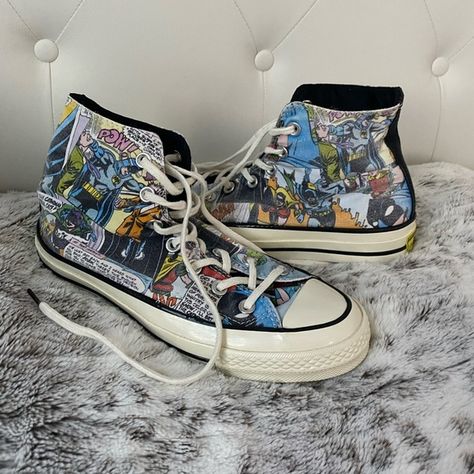 Converse DC Comics Chuck Taylor All Star 70 Hi Batman Chuck Taylor All Star, Converse Shoes, Chuck Taylor, Chuck Taylors, Converse Sneaker, All Star, Dc Comics, Converse, Batman