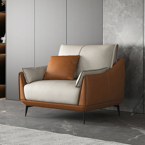 Orren Ellis Wendylee Upholstered Club Chair | Wayfair Sofa Design Living Rooms Wooden, Sofa Design Living Rooms, Small Loveseat, Small Sectional Sofa, Single Seat Sofa, Mens Room, Single Seater Sofa, Modern Club Chair, Home Hall Design