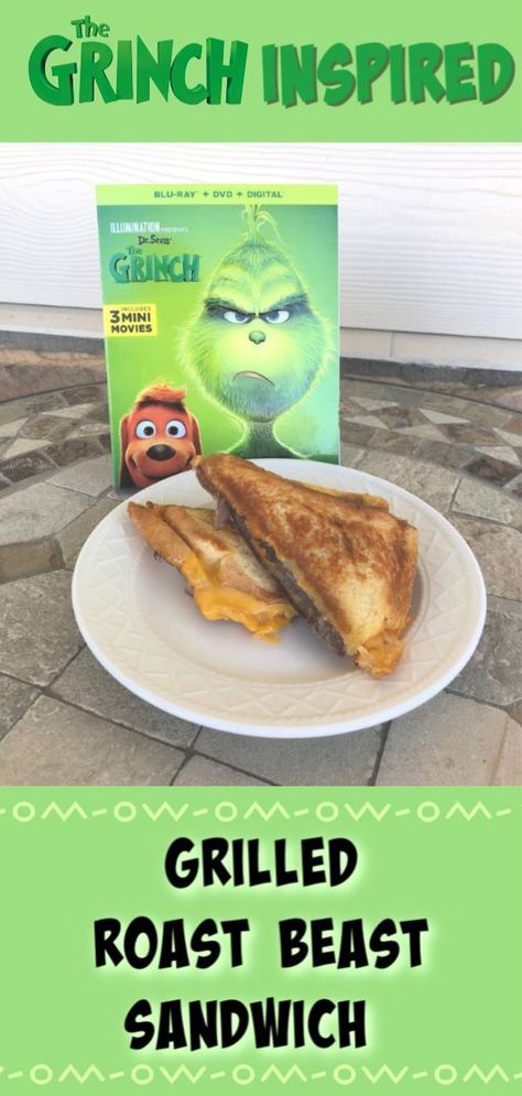 The Grinch 2018, The Grinch Recipes, The Grinch party ideas, The grinch party food, the grinch food ideas, grilled roast beast sandwich, grilled roast beef sandwich #lunch #christmas #grinch Grinch Food Ideas, Grinch Party Food, The Grinch Party, Grinch Recipes, Grinch Party Ideas, The Grinch 2018, Grinch Food, Family Night Ideas, Grilled Roast Beef