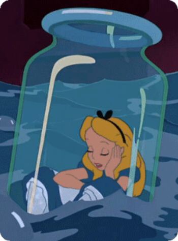 Alice In Wonderland, A Girl, A Woman, Water, Glass