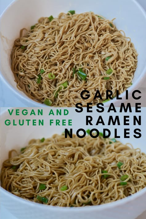 Dairy Free Ramen Recipe, Gf Ramen Recipes, Gluten Free Ramen Seasoning, Gluten Free Ramen Recipes, Gf Ramen, Sesame Ramen Noodles, Healthy Ramen Noodle Recipes, Sesame Ramen, Gluten Free Ramen Noodles