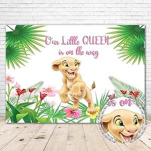 SIMILAR Pink Nala Lion King Baby Shower Decorations Backdrop, One Size, Vinyl, for 1st Birthday Party Supplies Lion King Baby Shower Ideas For A Girl, Lion King Baby Shower Ideas, Nala Lion King, Lion King Baby Shower, Lion King Baby, King Baby, 1st Birthday Party, Birthday Background, Girl Shower