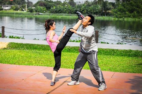 The Blind Ninja — Jeeja Yanin  fight training Ben Bruce, Boxe Thai, Trening Sztuk Walki, Action Pose Reference, Martial Arts Girl, Action Pose, Martial Arts Techniques, Pencak Silat, Martial Arts Women