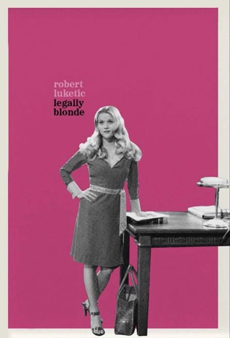 Legally Blonde Poster, Legally Blonde Movie, Basement Movie Room, Blonde Movie, Dorm Room Posters, Blonde Aesthetic, Poster Vintage Retro, Comedy Movie, Dorm Posters