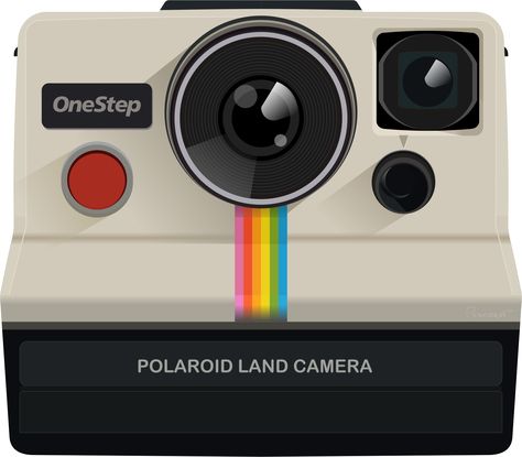 Polaroid 1000 Land Camera OneStep by @barrettward, This is the Instamatic before instagram. It had a built in vintage filter that you could not turn off. There are many Polaroids of me laying around my folk's house- my childhood looked pretty fun. Don't really remember. , on @openclipart Polaroid Png, Camera Painting, Camera Polaroid, Camera Cartoon, Vintage Filters, Polaroid Camera, Customized Photo Gifts, Camera Photo, Paper Dolls