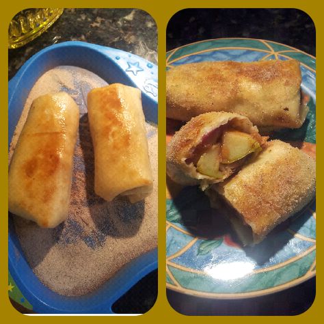 Sweet Burrito Dessert, Apple Burritos Recipe, Apple Burritos, Desserts Apple, Apple Treats, Apple Cream Cheese, Apple Treat, Burritos Recipe, Fried Apples