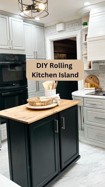 Kitchen Island Table On Casters, Kitchen Island Slide Out Table, Diy Sideboard Table, Rolling Island Kitchen, Diy Kitchen Island On Wheels, Floating Island Kitchen On Wheels, Rolling Countertop Islands, Diy Rolling Kitchen Island, Movable Islands For Small Kitchens