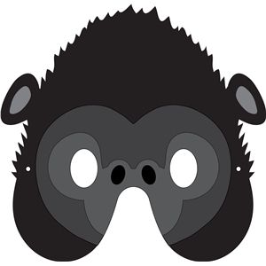 Silhouette Design Store: gorilla mask Tarzan Musical, Gorilla Mask, Photo Booth Background, Animal Mask, Silhouette Online Store, Paper Mask, Busy Bags, Animal Masks, Heart Crafts