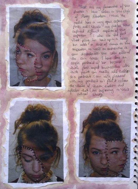 Self Identity Art Gcse, Gcse Art Photoshoot Page, Manny Robertson, Photography A Level, Photography Gcse, Kunstjournal Inspiration, Photography Sketchbook, Sketchbook Layout, Art Alevel