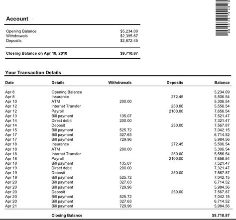 Bank Statement Generator, Bank Statement, 4 Months, Quick Saves