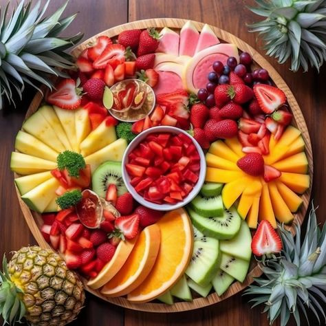 Fruit Platter Photography, Tropical Fruit Platter Ideas, Tropical Fruit Display, Hawaiian Fruit Platter, Fruit Plates Party Platter Ideas, Tropical Fruit Tray, Fancy Fruit Platter Ideas, Fruit Plate Ideas, Tropical Fruit Platter