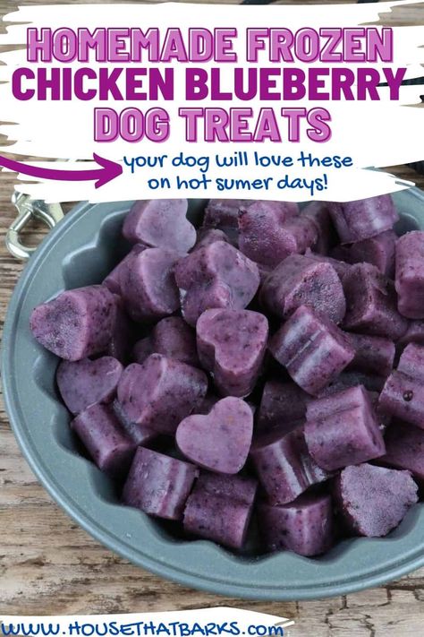 Chicken Blueberry Pup pops are they're really easy to make. All you need is a few ingredients and some time to make these chicken blueberry pup pops. Pup Pops, Blueberry Dog Treats, Blueberry Filling, Pet Treats Recipes, Veggies And Fruits, Dog Treats Homemade Easy, Easy Dog Treat Recipes, Frozen Dog Treats, Dog Biscuit Recipes