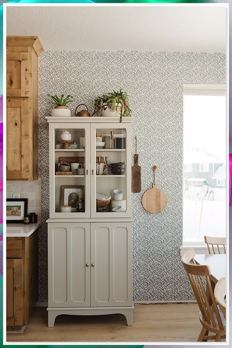 Kitchen with beams