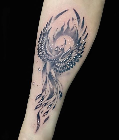 Feniks Tattoo, Phoenix Tattoo Sleeve, Rose Chest Tattoo, Phoenix Tattoo Feminine, Small Phoenix Tattoos, Forearm Tattoo Quotes, Cuff Tattoo, Phoenix Tattoo Design, Tattoos For Women Half Sleeve