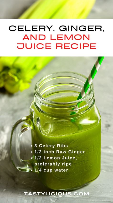 celery juice recipe with lemon and ginger | Easy Recipe for Celery Juice with Cucumber Ginger | celery ginger and lemon juice benefits | juicing recipes for weight loss | juice recipes | healthy juicer recipes | juicer recipes beginners | green juice recipes for weight loss Celery Juice Recipe, Lemon Juice Recipes, Fresh Juice Recipes, Celery Juice Benefits, Ginger And Lemon, Celery Recipes, Lemon Juice Benefits, Recipe Smoothie, Healthy Juice Drinks