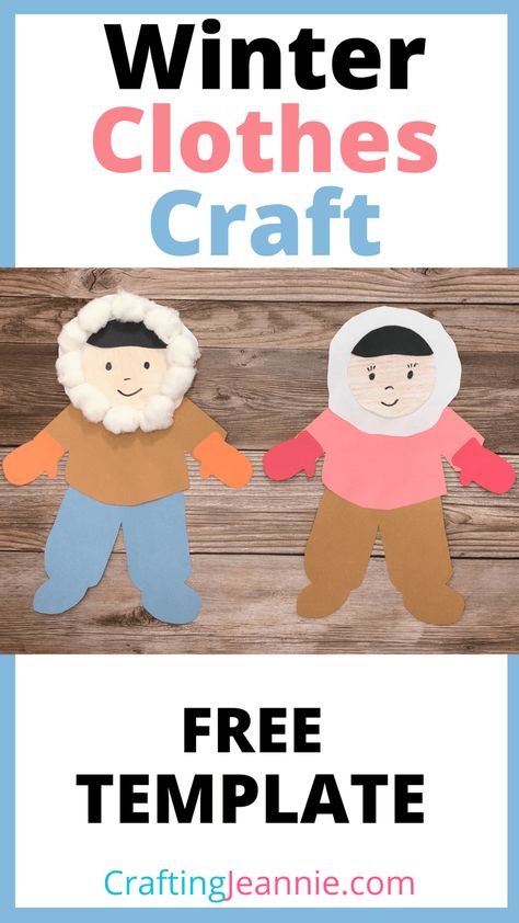 Winter Cubby Tags, Snow Crafts Preschool, Winter Unit Preschool, Toddler Winter Clothes, Winter Crafts For Toddlers, Winter Crafts Preschool, Puppets For Kids, Lesson Plans For Toddlers, Kids Winter Outfits