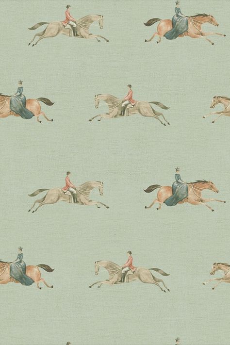 Wallpaper For The Wall, Equestrian Aesthetic Wallpaper, Wallpaper Rooms, Equestrian Nursery, Equestrian Wallpaper, Baby Room Wallpaper, Wallpaper Livingroom, Horses Wallpaper, Country Wallpaper