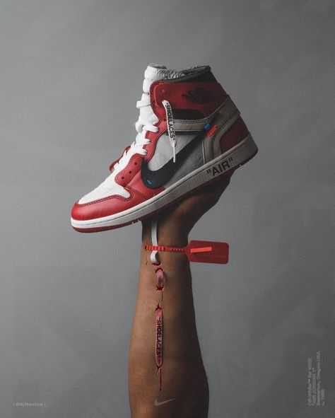 NOTORIOUS BOX on Instagram: “Until blood 💉 ⁠ -⁠ Air Jordan 1 High x Off-White 'Chicago' 👟⁠ -⁠ #Available on our #store 📲⁠ -⁠ 📸 @mymategym⁠ -⁠ 👟 New and Authentic⁠ 🛩…” Off White Jordan 1, Jordan 1 Off White, Air Jordan 1 Chicago, White Jordans, Jordan Retro 1, Fresh Sneakers, Latest Shoe Trends, Air Jordan 1 Retro High Og, Air Jordan 1 Retro High