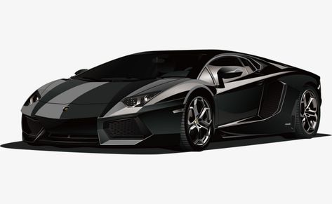 Car Png Aesthetic, Car Png Hd, Sports Car Black, Lamborghini Black, Black Sports Car, Clip Png, Black Lamborghini, Pet Advertising, Sports Cars Ferrari