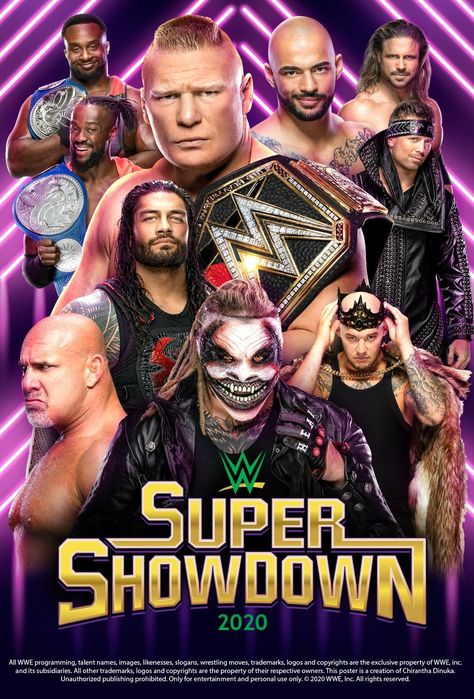 WWE SUPER SHOWDOWN 2020 POSTER Wwe Bray Wyatt, Joker Wallpaper, Wwe Ppv, Le Catch, Wwe Figures, Wrestling Posters, Coloring Books For Adults, Bray Wyatt, Survivor Series